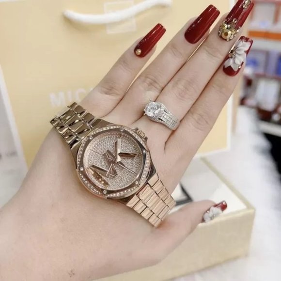New Michael Kors Lennox Quartz Crystal Ladies Watch MK7230 main image 4